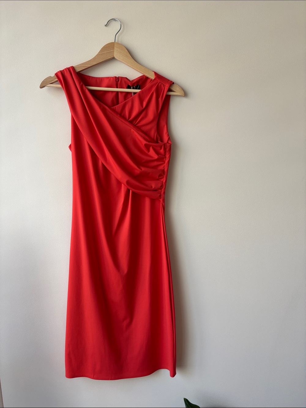 Peserico One-Shoulder Orange - Coral Cocktail Dress